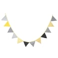 thumbnail image 1 of Drapeaux en Tissu de Coton Nordique INS Jaune Gris Fanion Fête Mariage Fournitures, 1 of 9