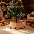 thumbnail image 6 of Qocolcyl Extra Large Rattan Christmas Tree Collar Basket - Rustic Handcrafted Christmas Tree Stand Cover Woven Tree Skirt Collar Christmas Tree Decoration Farmhouse Indoor Decorations for Home, 6 of 7