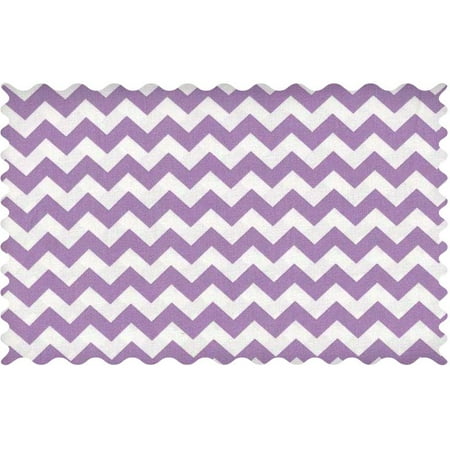 Sheetworld 100% Cotton Percale Fabric By The Yard, Lilac Chevron Zigzag, 36 X 44