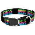 thumbnail image 1 of buckle-down drop bass not bombs black rainbow martingale dog collar, 1 of 1