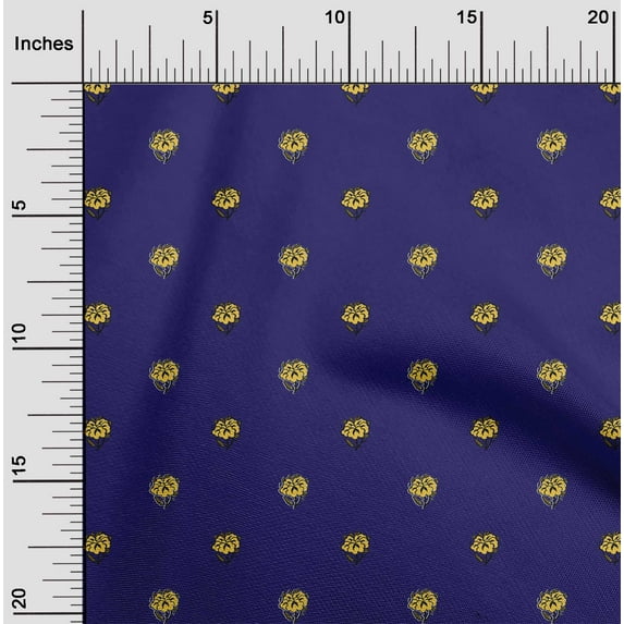oneOone Cotton Silk Fabric Floral Block Print Fabric By Yard 42 Inch Wide
