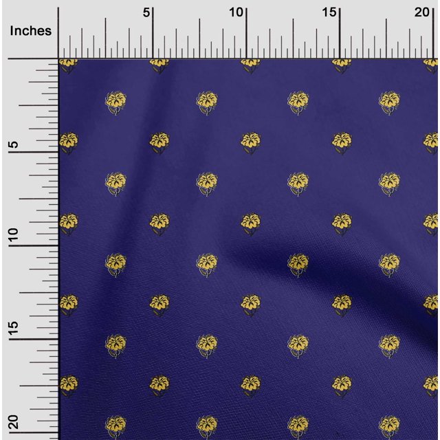 oneOone Georgette Viscose Fabric Floral Block Decor Fabric Printed BTY 42 Inch Wide