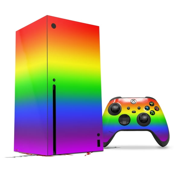 WraptorSkinz Skin Wrap compatible with the 2020 XBOX Series X Console and Controller Smooth Fades Rainbow (XBOX NOT INCLUDED)