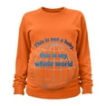 thumbnail image 3 of Hxshgdsn Maternity Clothes For Womens Long Sleeves Crew Neck Pregnancy Sweatshirts Graphic Printed Funny Tops Spring Orange Xl, 3 of 6