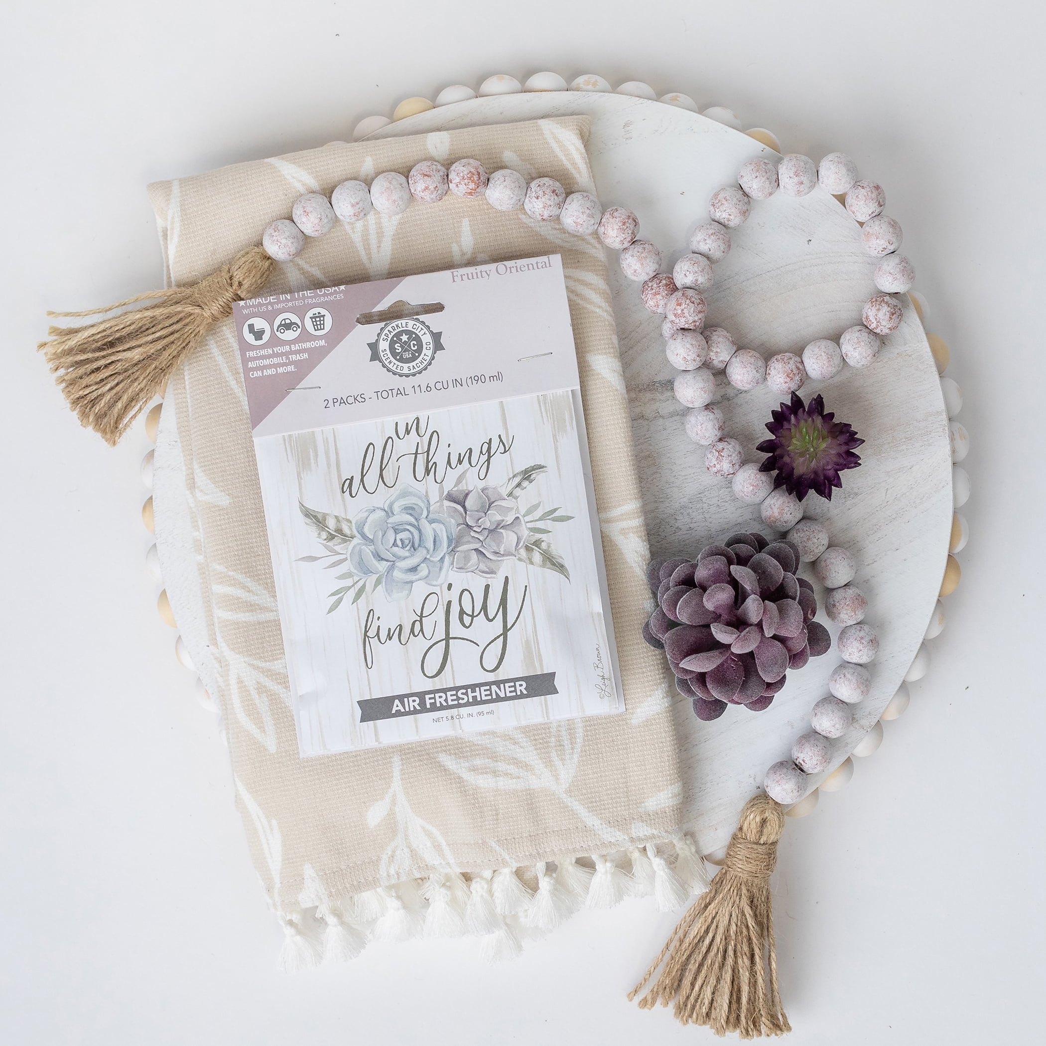 Sparkle City Scented Sachet 2 Pack, In All Things Find Joy