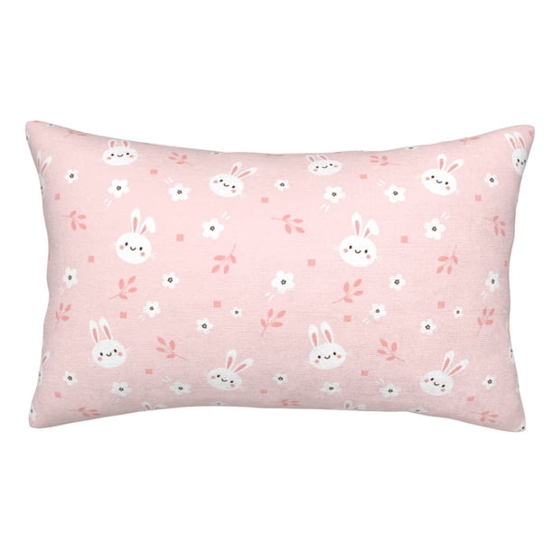 Balery Cute Bunny Funda de Cojín Estampada, Regalos para Mujeres, Regalos de Amor para Ella, Regalos para Novia o Esposa, Funda de Almohada-20"x30"