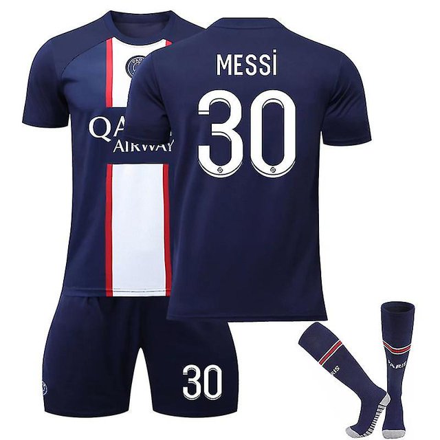 2023-2024 Conjunto de camiseta de fútbol local Kit de entrenamiento de fútbol para adultos y niños-22-23 Messi 30-Kids 16 (90-100CM) Bolígrafo Bolígrafo Bolígrafo de papelería