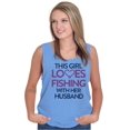 thumbnail image 3 of Wife Husband Loves Fishing Cute Girly Tank Top Tee Shirt Women Brisco Brands S, 3 of 5
