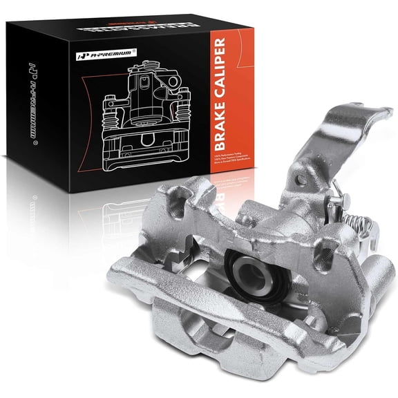 A-Premium Disc Brake Caliper Assembly with Bracket Compatible with Select Mazda Models - Protege 2001-2003, Protege5 2002-2003 - Rear Right Passenger Side