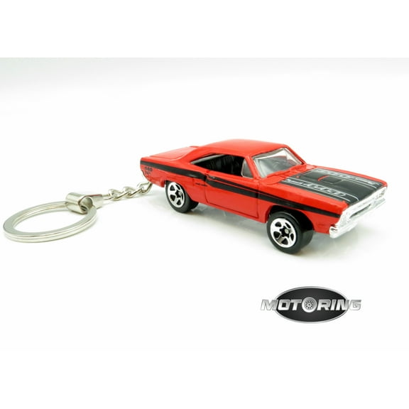 Keychain 1970 '70 Plymouth Roadrunner Red Car Rare Novelty 1:64 Diecast Key Ring