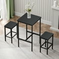 thumbnail image 3 of Square Bar Table,Small Kitchen Dining Table,Cocktail Table,High Top Pub Table for Party,Sturdy Metal Frame,Space-Saving Narrow Table for Living Room, Kitchen, Bar, Classic Black, 3 of 6