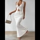 thumbnail image 5 of Conjunto de Dos Piezas para Mujer: Top con Cuello Halter y Falda con Frontal, Conjunto de Verano. XS, 5 of 10