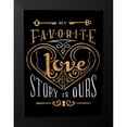thumbnail image 2 of Sundance Studios 19x24 Black Modern Framed Museum Art Print Titled - Black and Gold Love Story Border, 2 of 5