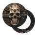 thumbnail image 2 of Balery Metal Style Horned Skull Fundas de asiento para taburete de bar redondo de tela de terciopelo ajustables que protegen de arañazos y manchas para sillas de 14 a 17 pulgadas.-14 inch, 2 of 7