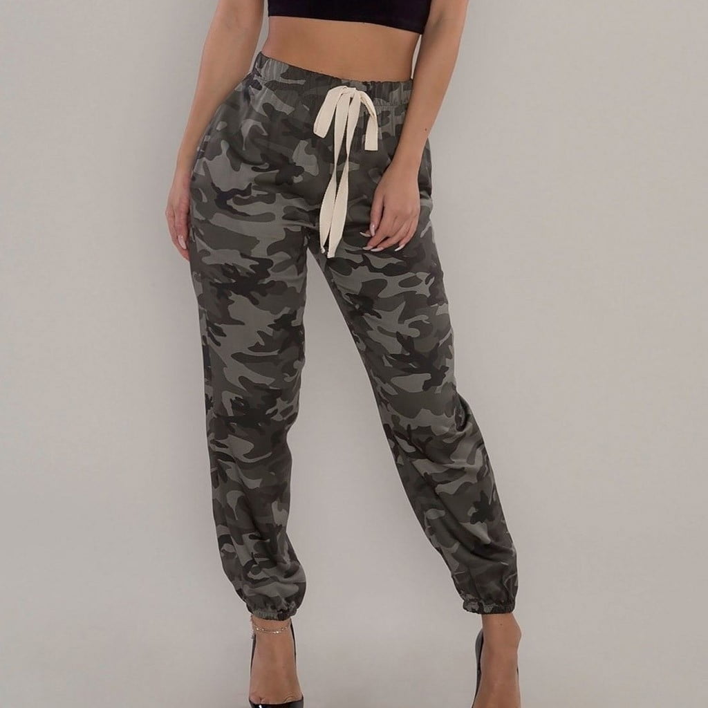 grey camo trousers womens