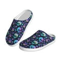thumbnail image 2 of Lsque Skull flower cute Pattern Womens Comfort Cotton on Scuff With Memory Foam and Anti-skid Sole Slipper-39/40, 2 of 7
