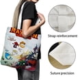 thumbnail image 3 of Rayman Bolso de tela con estampado de lienzo para mujer, bolsa de compras reutilizable y estética, con cremallera interior, regalo para mujer,40*40cm., 3 of 6
