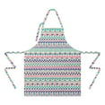 thumbnail image 2 of Pink and Blue Heart Shaped Boho Pattern Apron-Garden Aprons for Women with Pockets-Cotton Linen Waterproof Kitchen Cooking Gardening Aprons Adjustable for Kitchen,Cooking,BBQ and Salon 33x27 Inch, 2 of 7