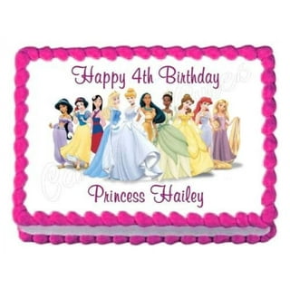 Barbie Princess and the Popstar round edible party cake topper cake image