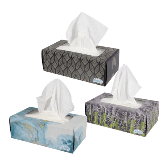 Scotties 2-Ply Facial Tissues, Tissues Hypoallergenic No Irritating Scents Designed for Everyday Comfort Face & Body Napkin 148 Sheets Per Box 3-Pack (Box Design May Vary)