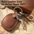 thumbnail image 2 of Leather AirTag Keychain, Handmade Genuine Leather Tag Holder, 2 of 5