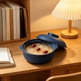 thumbnail image 6 of Unbreakable Cereal Bowls,Eco Wheat Straw Soup Bowls with Lid & Double Handles | Microwave & Dishwasher Safe | Dining Table Food Container for Kitchen & Camping,Navy, 6 of 7