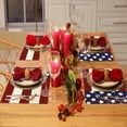 thumbnail image 6 of 4th of July Decorations, 4PC Placemats Independence Day Flag Placemats Home Kitchen Insulated Linen Western Placemats, 6 of 6