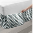 thumbnail image 2 of Abstract Bed Skirt, Repetitive Geometrical Circular Squares Ornament Connected by Elliptic Shapes, Elastic Bedskirt Dust Ruffle Wrap Around for Bedding Decor, 4 Sizes, Multicolor, by Ambesonne, 2 of 2