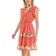 thumbnail image 5 of Nanette Lepore Flutter Sleeve Midi Dress with Border Print, 5 of 6