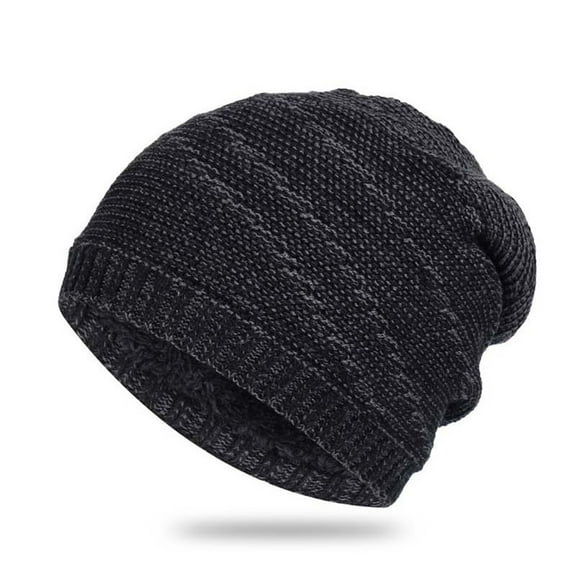 Tittly Winter Hats Beanie Men Women Hat Warm Chunky Cable Knit Hats Soft Thick Cute Knitted Cap For Cold Weather Pile Of Hats Skull Caps Hats for Women Black One Size