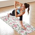 thumbnail image 6 of Pioneer Flower Floral Print Pattern Hot Yoga Mat Towel Non Slip for Hot Yoga - Quick-Drying Yoga Mat Cover with 4 Corner Pockets with Travel Bag - Hot Yoga Towel Non Slip 70"x26", 6 of 6