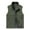 Army Green, variant on NaWent Men's Solid Color Big Pocket Outdoor Vest Zipper Turn-Down Collar Vest with Muti-Pocket on Khaki 8(XL)
