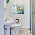 thumbnail image 5 of Sunflower Bathroom Wall Art Country Flower Butterfly Pictures Wall Decor Just Breathe Floral Bathroom Canvas Print Sunflower Painting Framed Home Artwork For Bathroom Bedroom Office 16"x12", 5 of 6