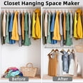 Closet Hanging Rod, Width and Height Adjustable Closet Extender Hanging