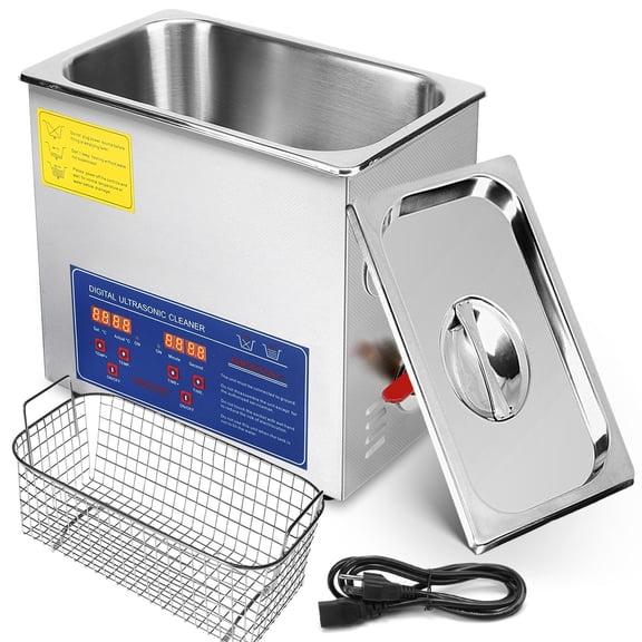 SHUNJITAI JPS-60A 760W 15L Ultrasonic Cleaner Digital Heater Timer for Jewelry Glasses Parts Stainless Steel Anti-rust
