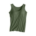 thumbnail image 3 of LSLJS Tank Top for Women Crewneck Sleeveless Tops Casual Fashion Solid Color Built in Bra Tank Tops, S-2XL, 3 of 4