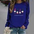thumbnail image 2 of CaComMARK PI Merry Christmas Sweatshirts for Women Santa Christmas Sweatshirt Cute Long Sleeve Pullover Top Blue 12(XXL), 2 of 7
