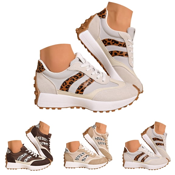 Dakaela Women's Fashion Sneakers Suede Casual Tennis Shoes Classic Retro Non Slip Walking Shoes with Arch Support Size 6