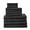 Black, variant on Gracie Mills 12-Piece 100% Cotton Quick Dry Towel Set GRACE-12491 Lightweight Soft