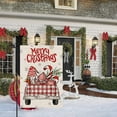 thumbnail image 6 of Merry Christmas Garden Flag Gnomes Truck Candy Cane Burlap Flag Outdoor Decoration Winter Xmas Yard Lawn Decor 12.5x18, 6 of 6