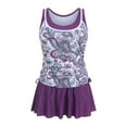 thumbnail image 4 of GEWSEY Women's Built in Bra Tankini Top No Bottom Loose Fit Tank Tops Swimsuits Purple, M, 4 of 8
