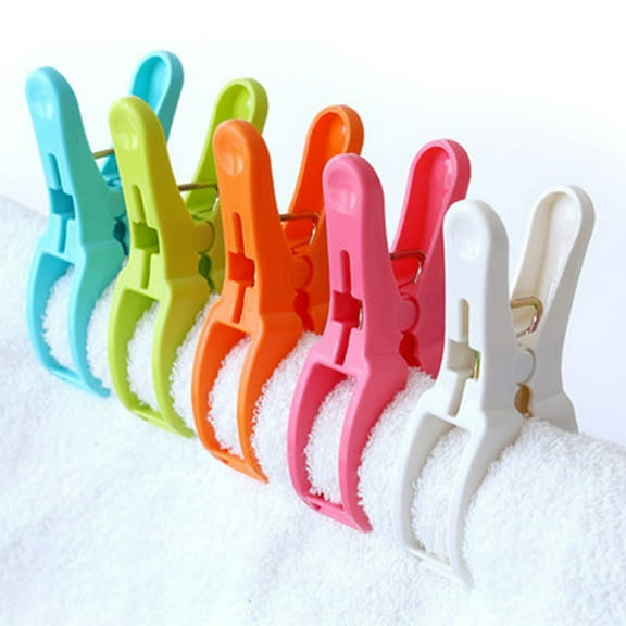 Supvox 10Pcs Plastic Clothes Clamp with Non Slip Teeth for Towels Quilts and Clothes