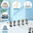 thumbnail image 6 of Lumikrypt 30 Pack Pants Hangers Space Saving, Stainless Steel Clothes Hangers with Adjustable Clips, Metal Pants Hangers for Shorts, Skirt, Bottoms, Jeans, 6 of 7
