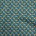 thumbnail image 1 of oneOone Velvet Teal Blue Fabric Christmas Sewing Material Print Fabric By The Yard 58 Inch Wide, 1 of 5