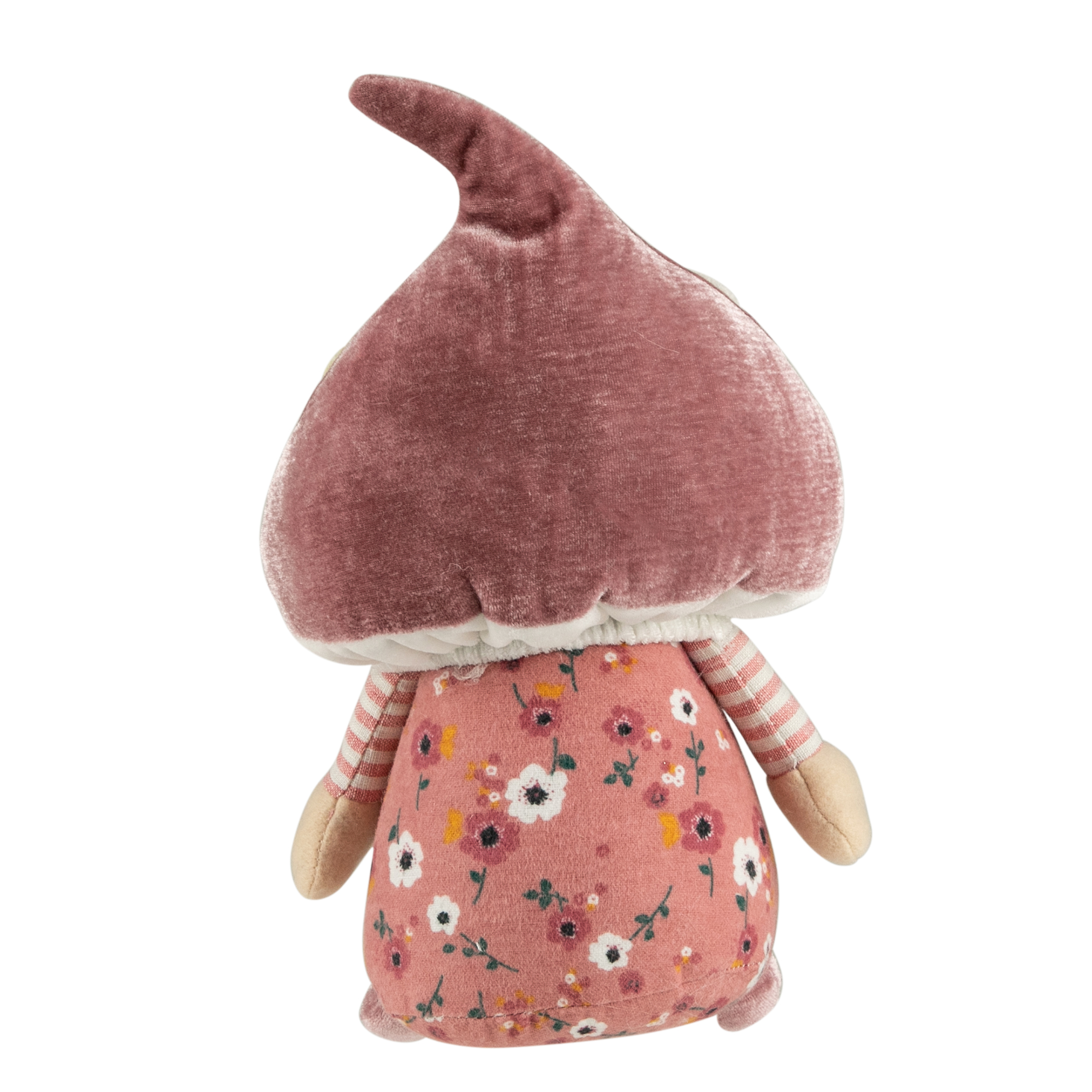 Northlight 10.5" Pink Springtime Floral Mushroom Gnome