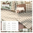 thumbnail image 5 of Rustic Woodland Reversible Twin / Twin XL Quilt Set with Shams (Hemlock Green / Brown), 5 of 6