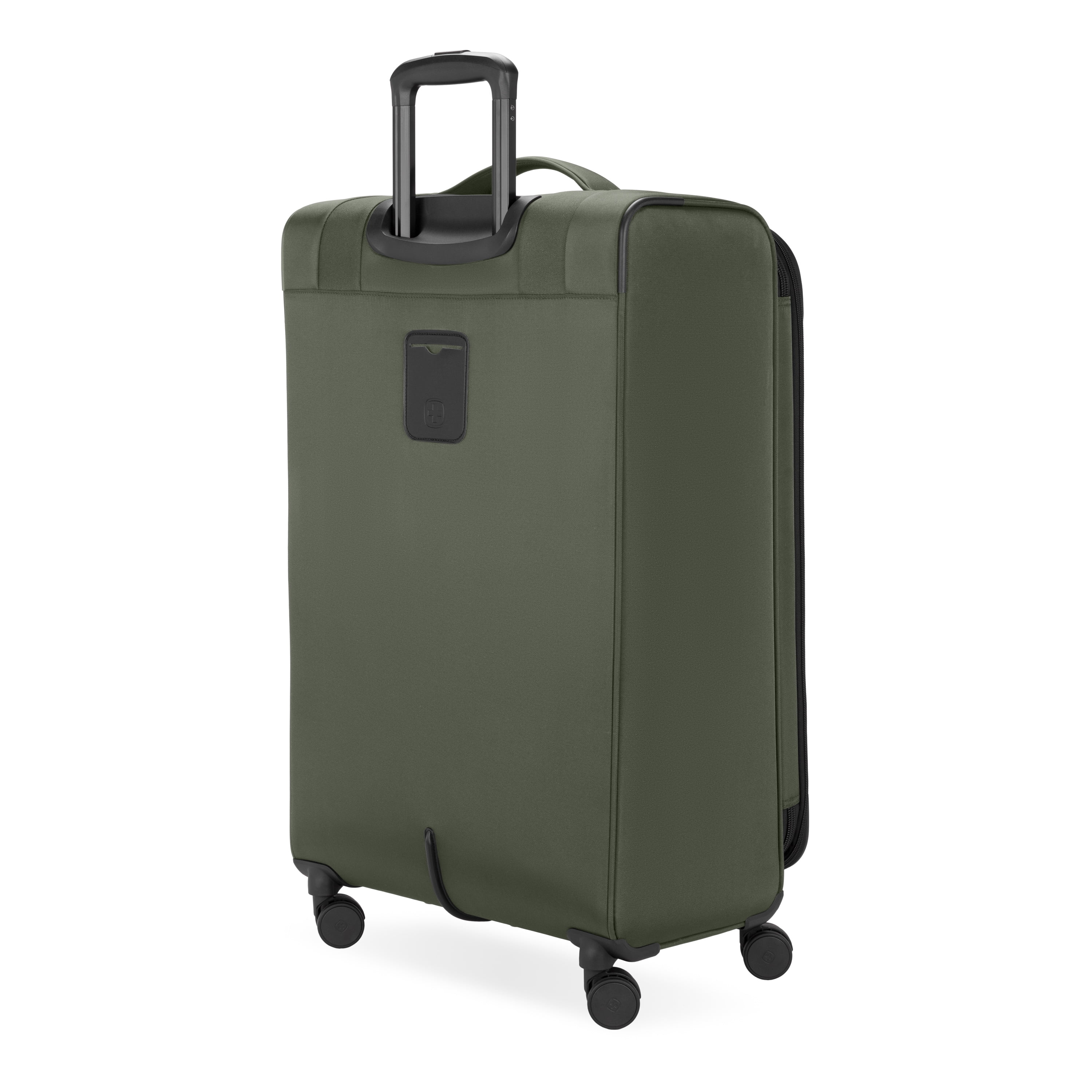 SWISSGEAR Stride Expandable Large Checked Spinner Luggage, Olive Green, 8 Wheels & Built-in TSA Lock