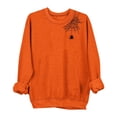 thumbnail image 2 of Sweatshirts for Women Halloween Sweatshirts Printed Round Neck Long Sleeved Sweatshirts,Womens Sweatshirtss Orange, 2 of 4