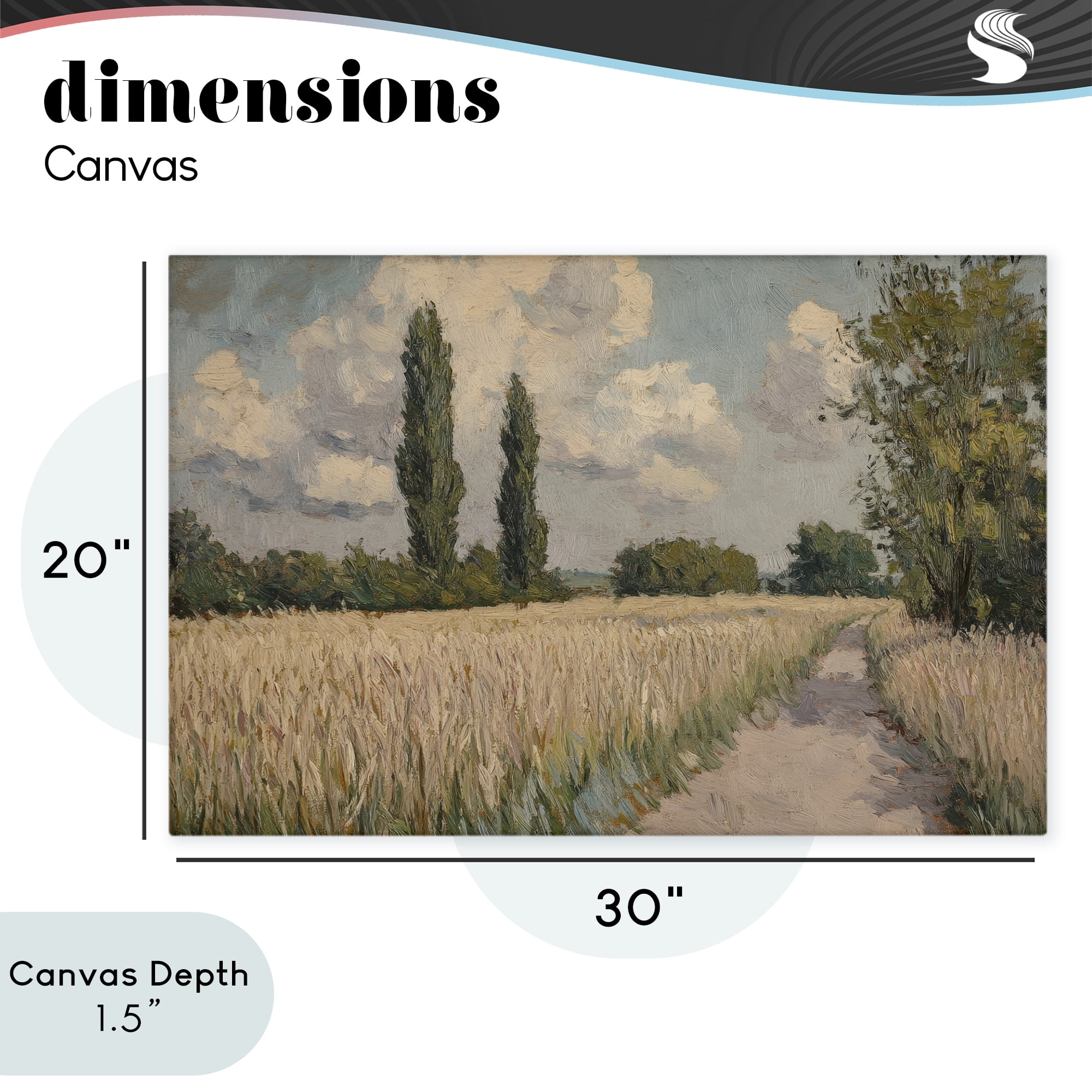 Stupell Industries Summer Path Between Poplars Canvas Wall Art, design by Petal Prints Design