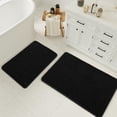 thumbnail image 1 of Juego de Alfombrillas para Baño LOCHAS 43x61 y 51x81 cm Antideslizantes Negras, 1 of 7